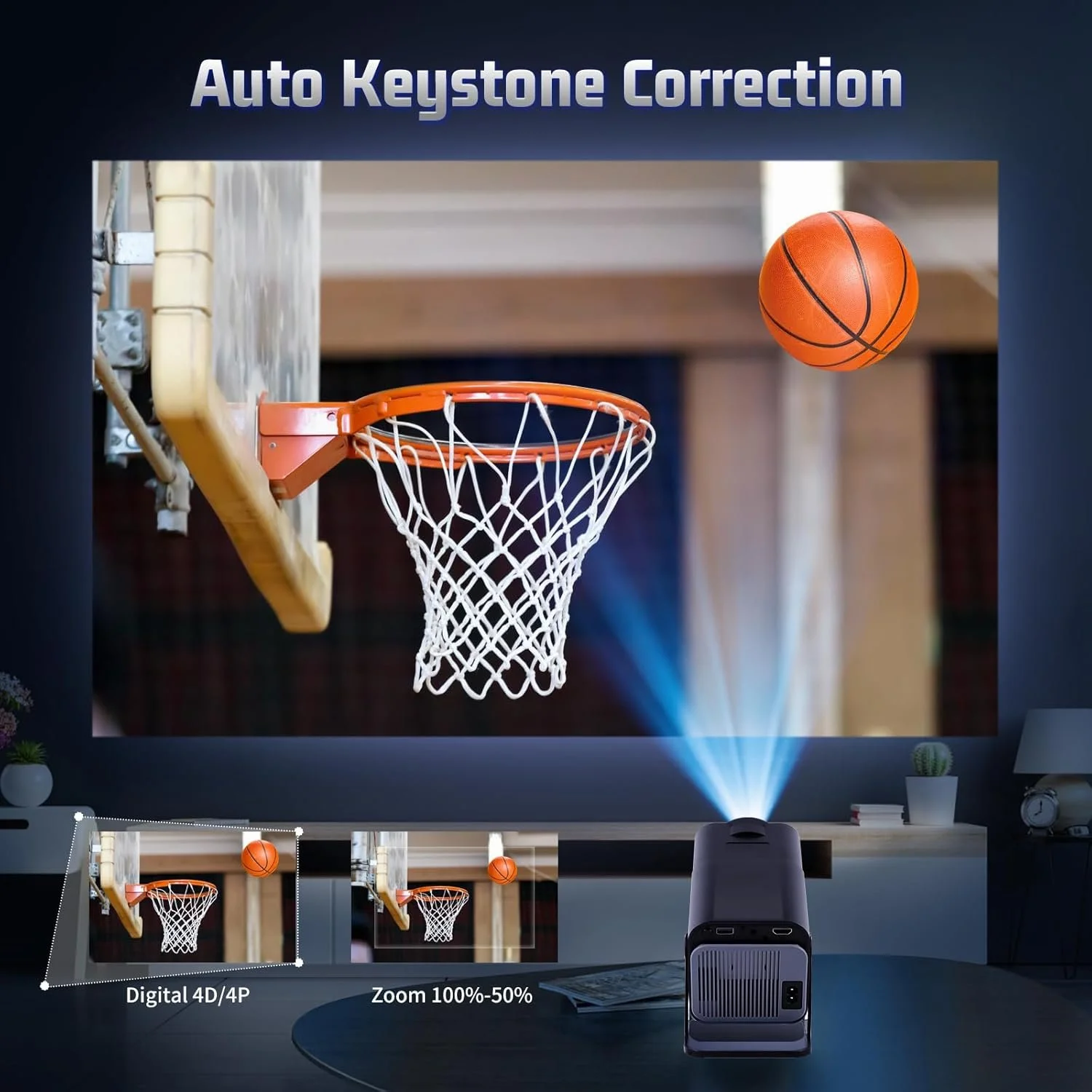 Проектор Astarama HY320 Full HD Wi-Fi Bluetooth Android 11, фото №6 Проектор Astarama HY320 Full HD Wi-Fi Bluetooth Android 11, фото №6