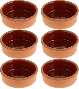 Горщики для запікання Kütahya Sütlac Kabi глиняні 10 см 6 шт. Коричневі - Фото 1