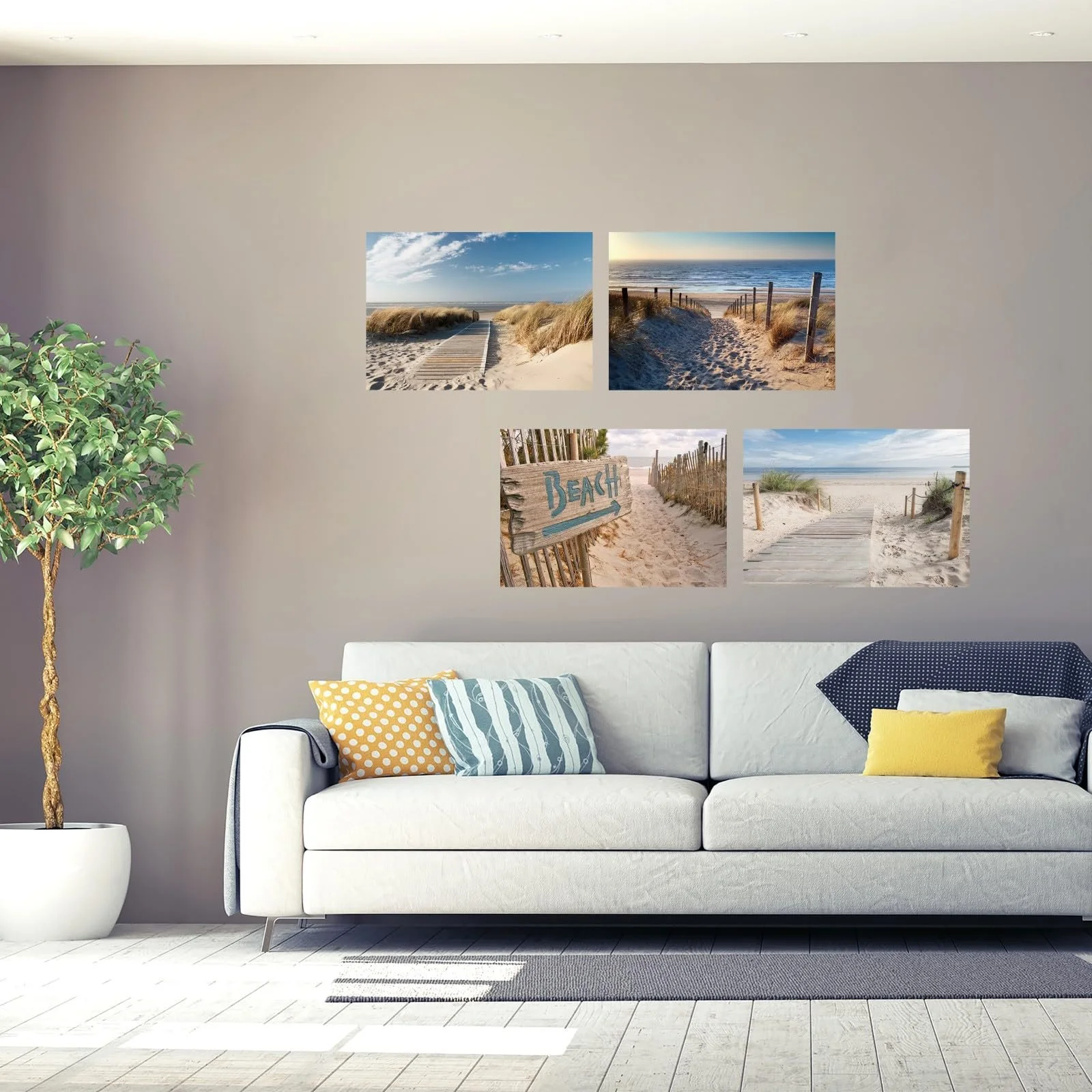 Набір наклейок на стіну Пляж 50 x 35 см 4 шт L, фото №5