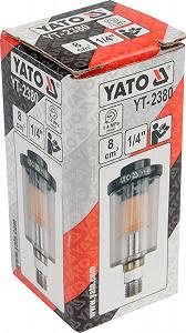 Фильтр-сепаратор воды пневматический YATO P d 1.4 MPa соединение 1/4 25/50 арт.комп454 ціна на synthetic.ua - Фото 1 Фильтр-сепаратор воды пневматический YATO P d 1.4 MPa соединение 1/4 25/50 арт.комп454 synthetic.ua - Фото 1