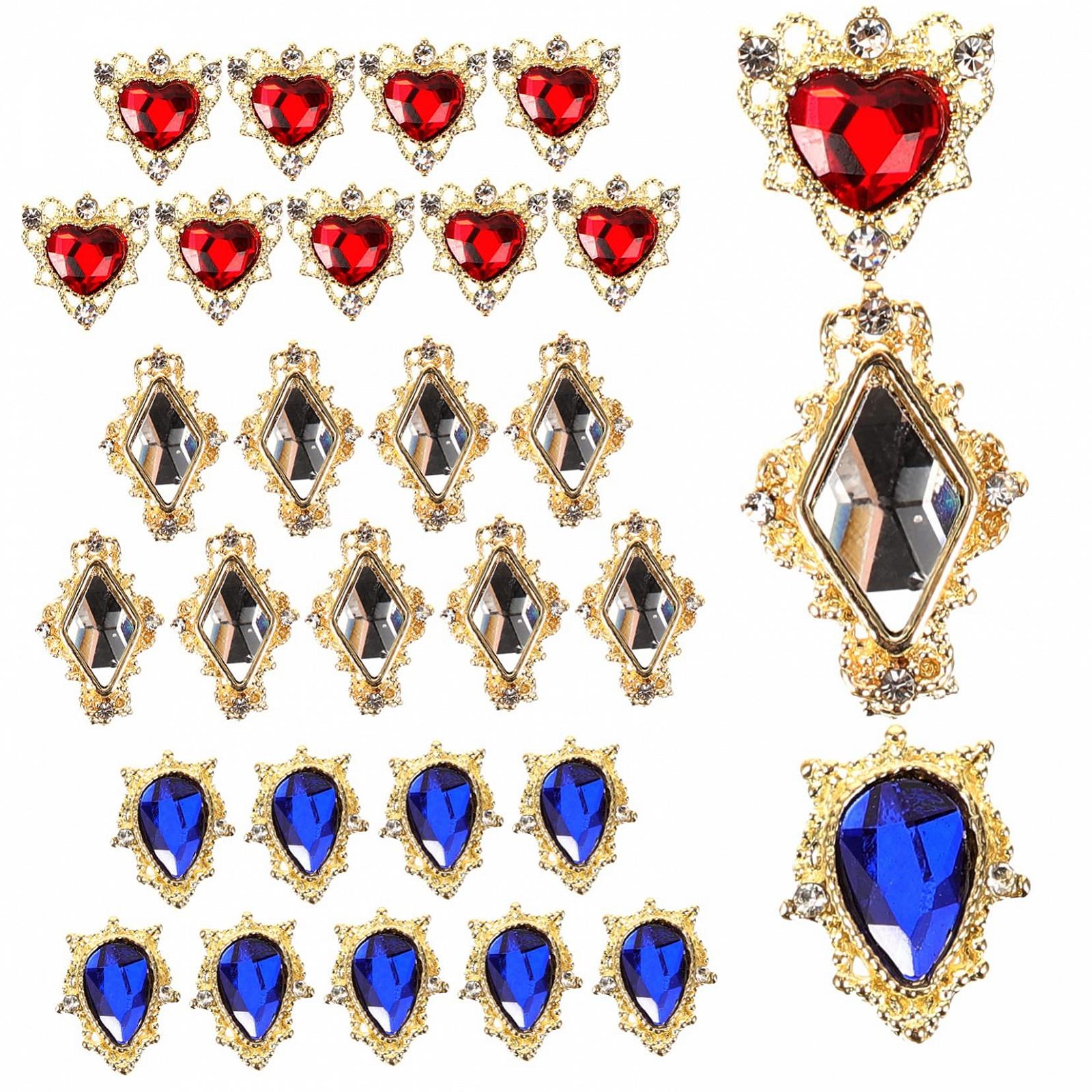 Стрази для нігтів WOONEKY 30 шт. прикраси для манікюру, фото №1