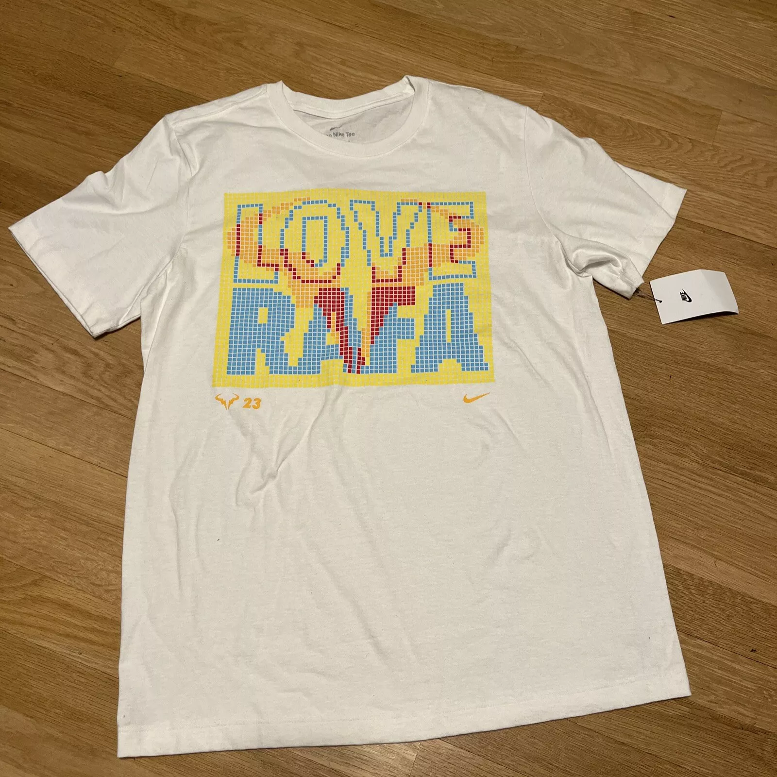 Футболка Nike Cotton Short Sleeve LOVE RAFA Tennis Tee Shirt M, фото №1