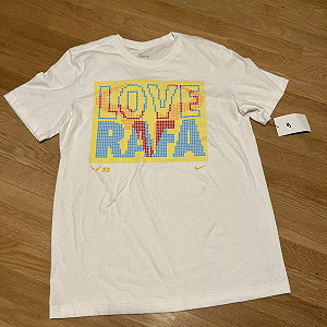 Футболка Nike Cotton Short Sleeve LOVE RAFA Tennis Tee Shirt M - Фото 1
