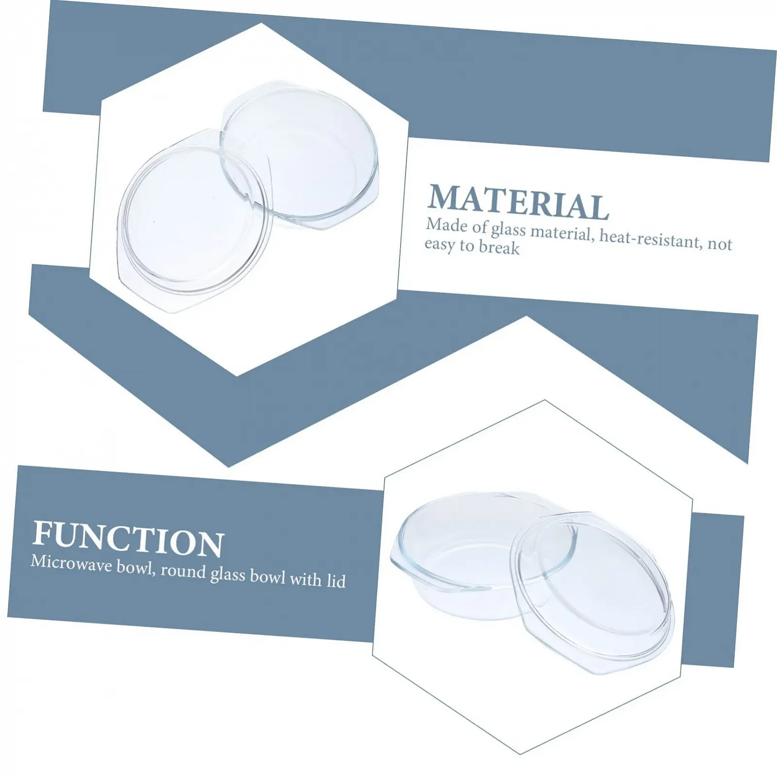 Форма для запікання VANZACK скляна кругла з кришкою прозора, фото №4