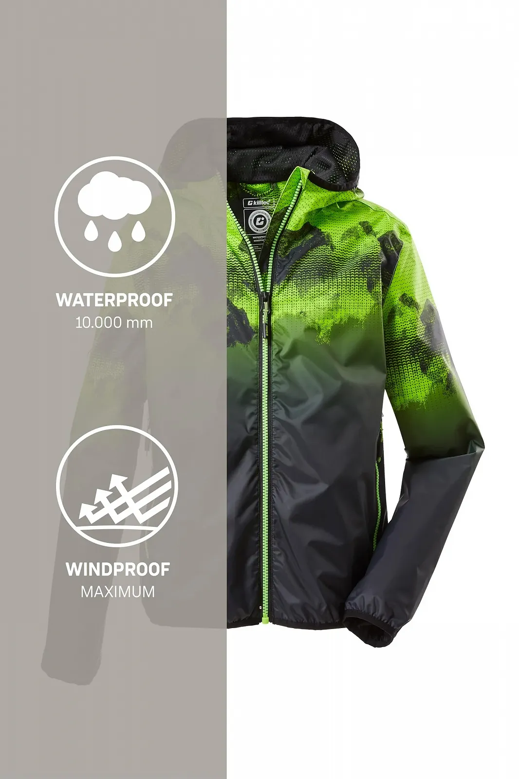 Куртка дощова Killtec Lyse Bys B Функціональна з капюшоном, фото №6