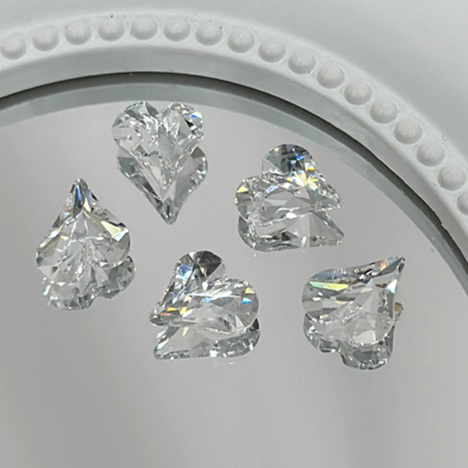 Стрази 3D прозорі з гострим дном для рамки телефону, 5 шт, фото №3