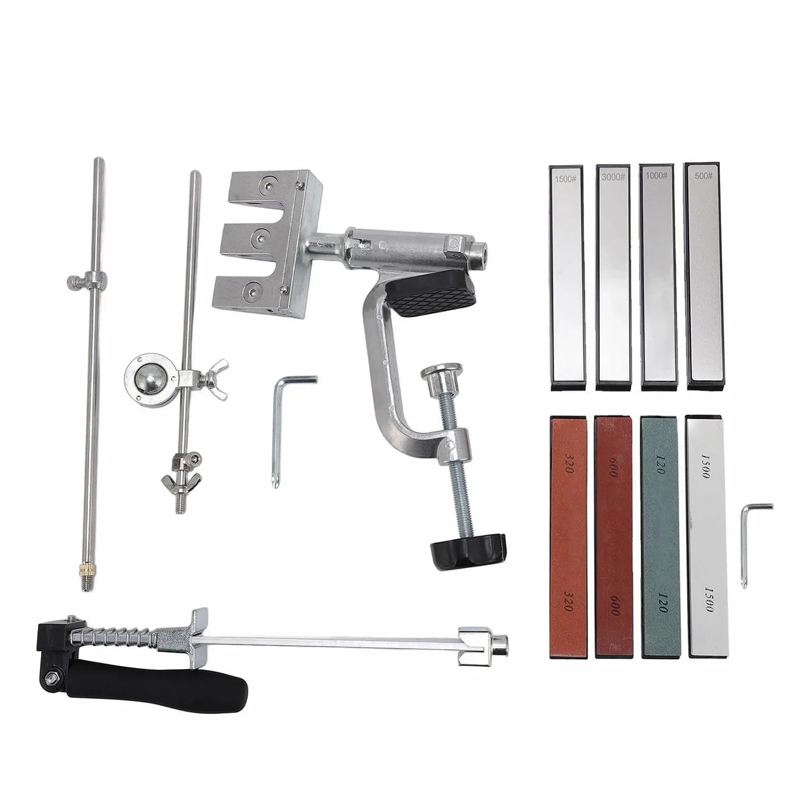 Набор для заточки Fabater с фиксированным углом 8 камней быстросъемная конструкция Silver, фото №8