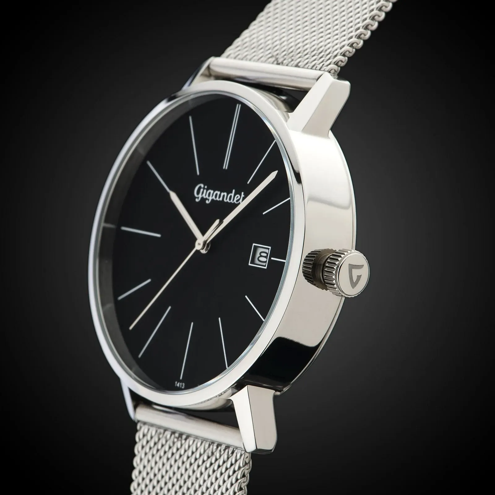 Мужские Кварцевые Часы Gigandet Minimalism Аналоговые Черные Серебристые, фото №4 Мужские Кварцевые Часы Gigandet Minimalism Аналоговые Черные Серебристые, фото №4