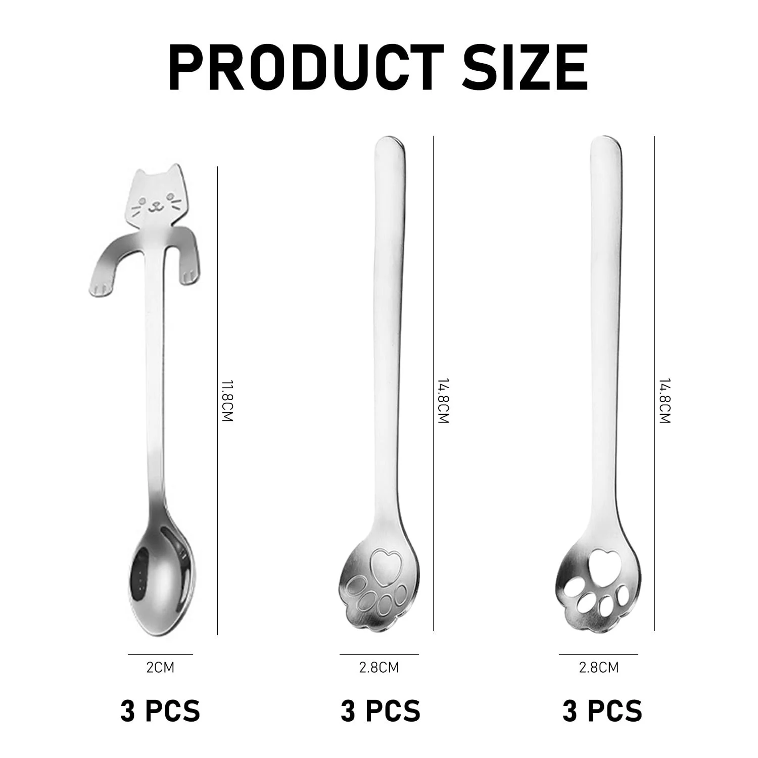 Набір з 9 ложок з кігтями, фото №2