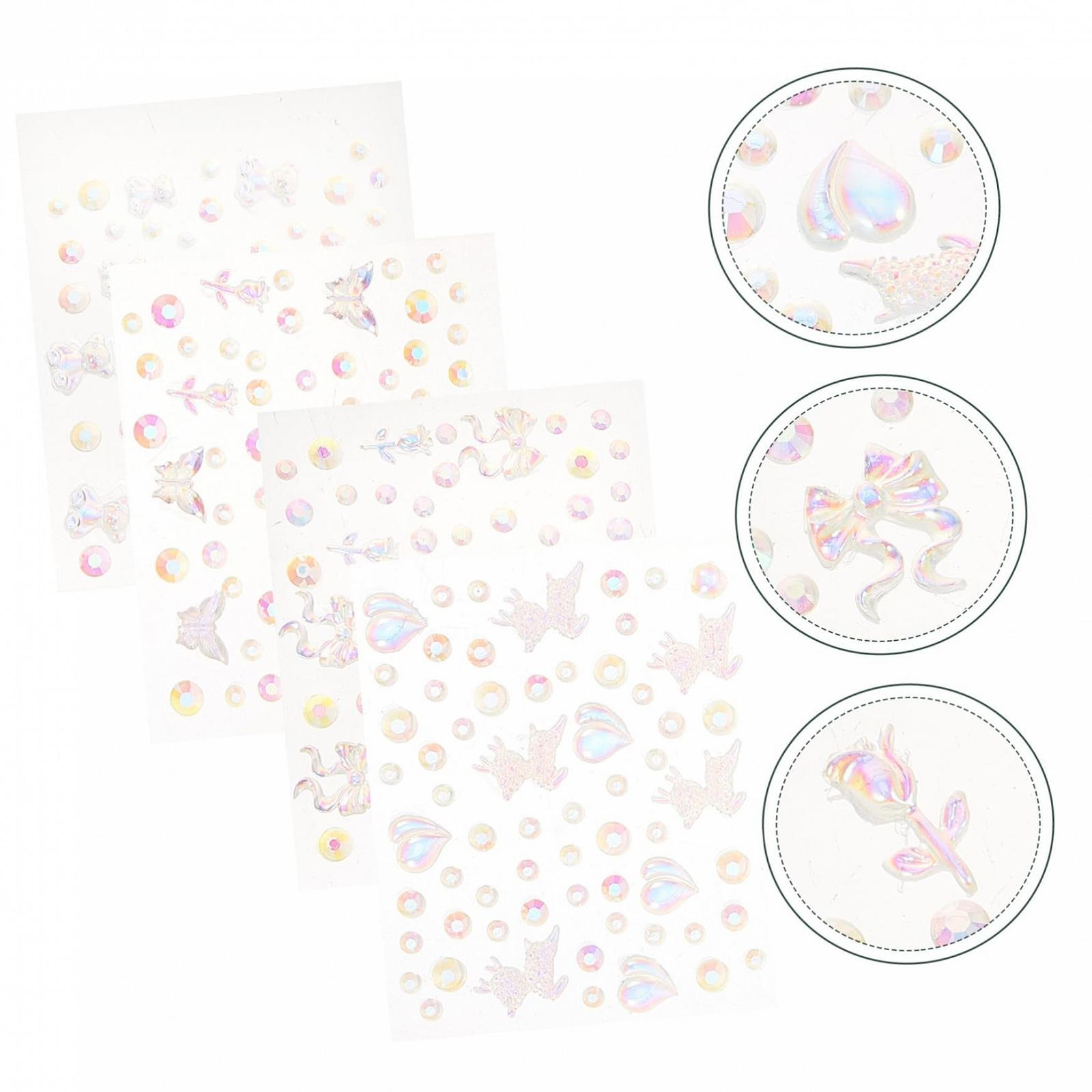 Украшения для ногтей DOITOOL 4 листа Стразы для ногтей Маленькие украшения для ногтей, фото №7