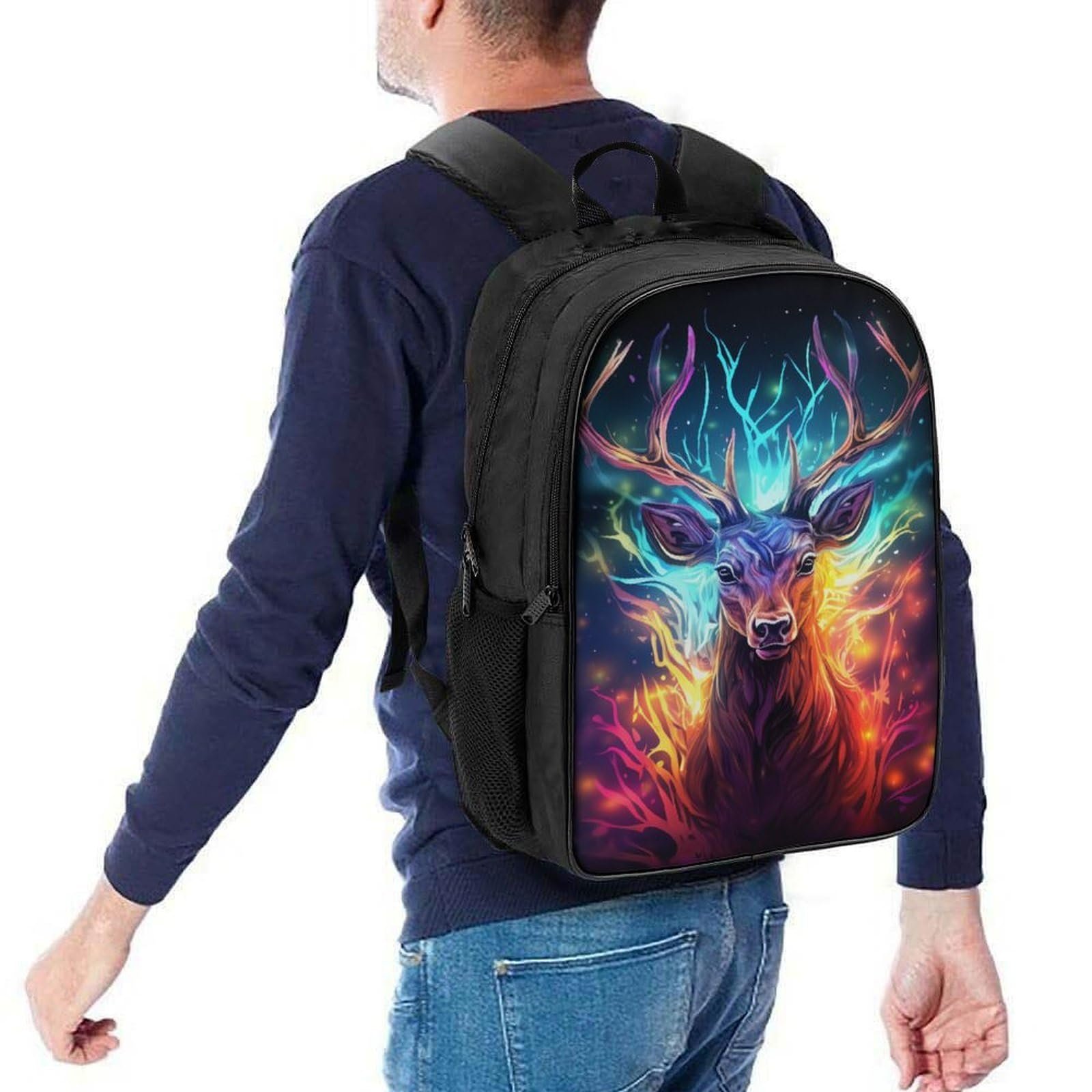 Рюкзак RSIUUODNF Deer 3D Детский Большие Карманы 40x28x16см, фото №5