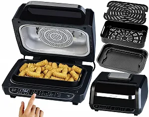 Мультипіч-гриль Rosenstein & Söhne Smokeless BBQ Grill цифрова 3-в-1 1700 Вт Чорна synthetic.ua - Фото 1