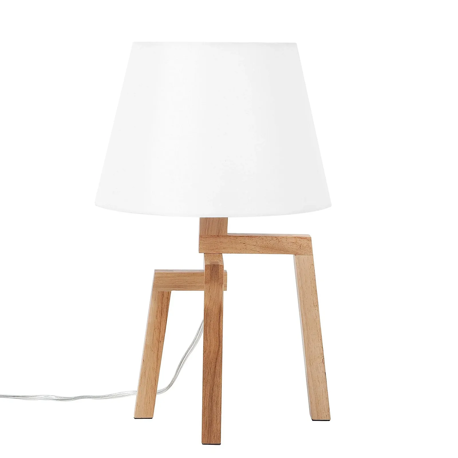 Настільна лампа Original Nalon Дерев'яна основа Біла, фото №6