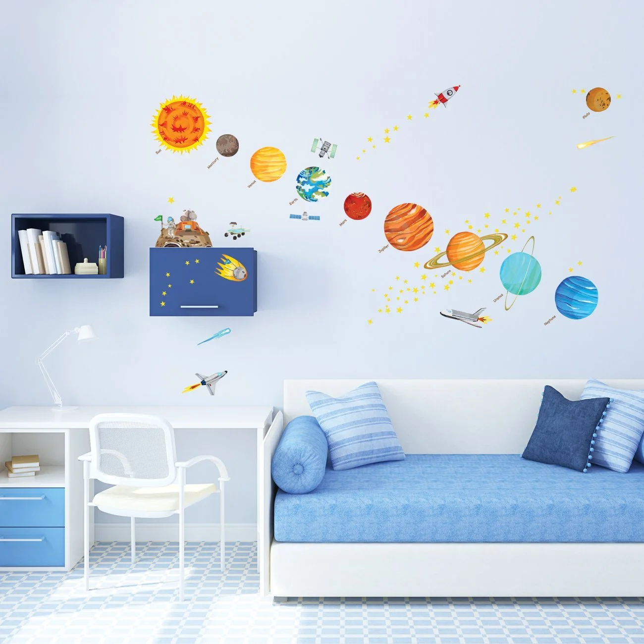 Наклейки на стіну Decowall DW-1501S The Solar System Medium, фото №4