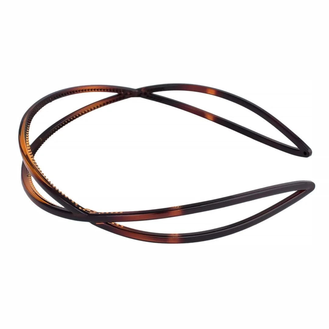 Обруч Плетений Коричневий з Зубцями Черепаховий 2,5 см, фото №6 Обруч Плетений Коричневий з Зубцями Черепаховий 2,5 см, фото №6