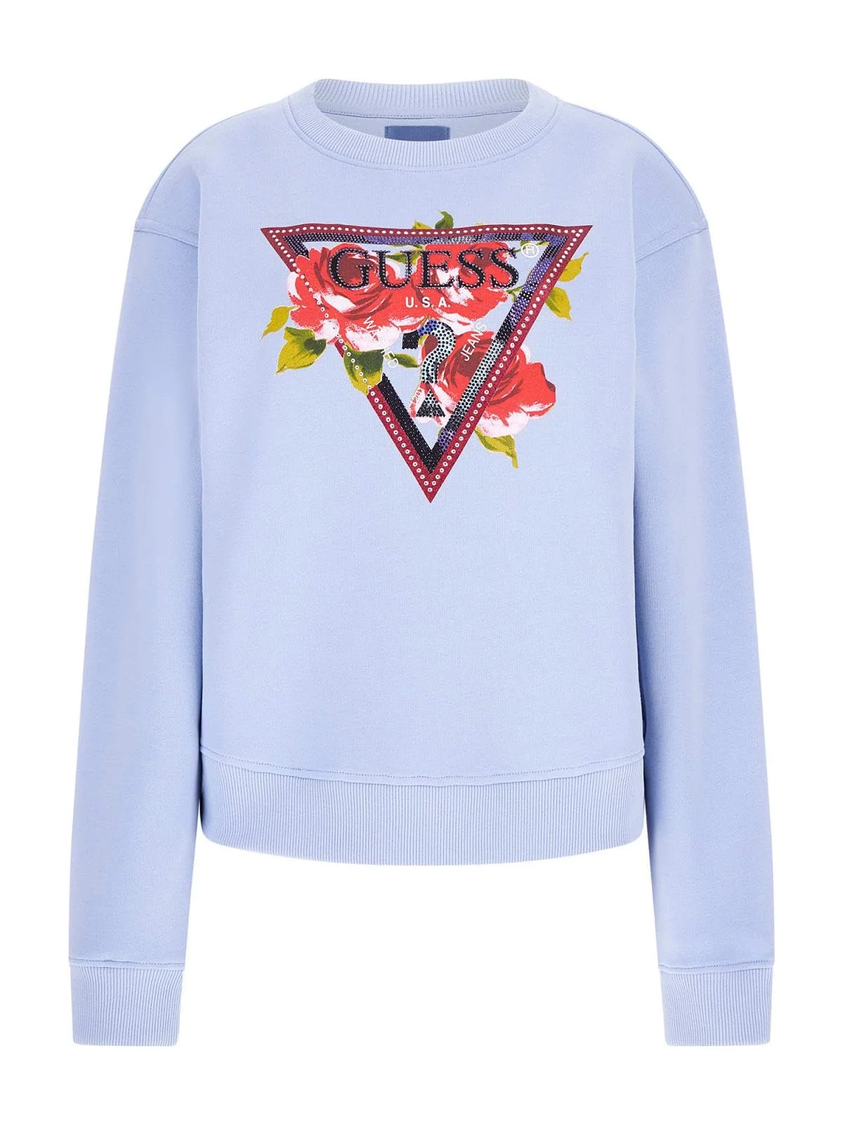 Жіночий світшот GUESS Roses Triangle Sweater Black, G76s, S, фото №1