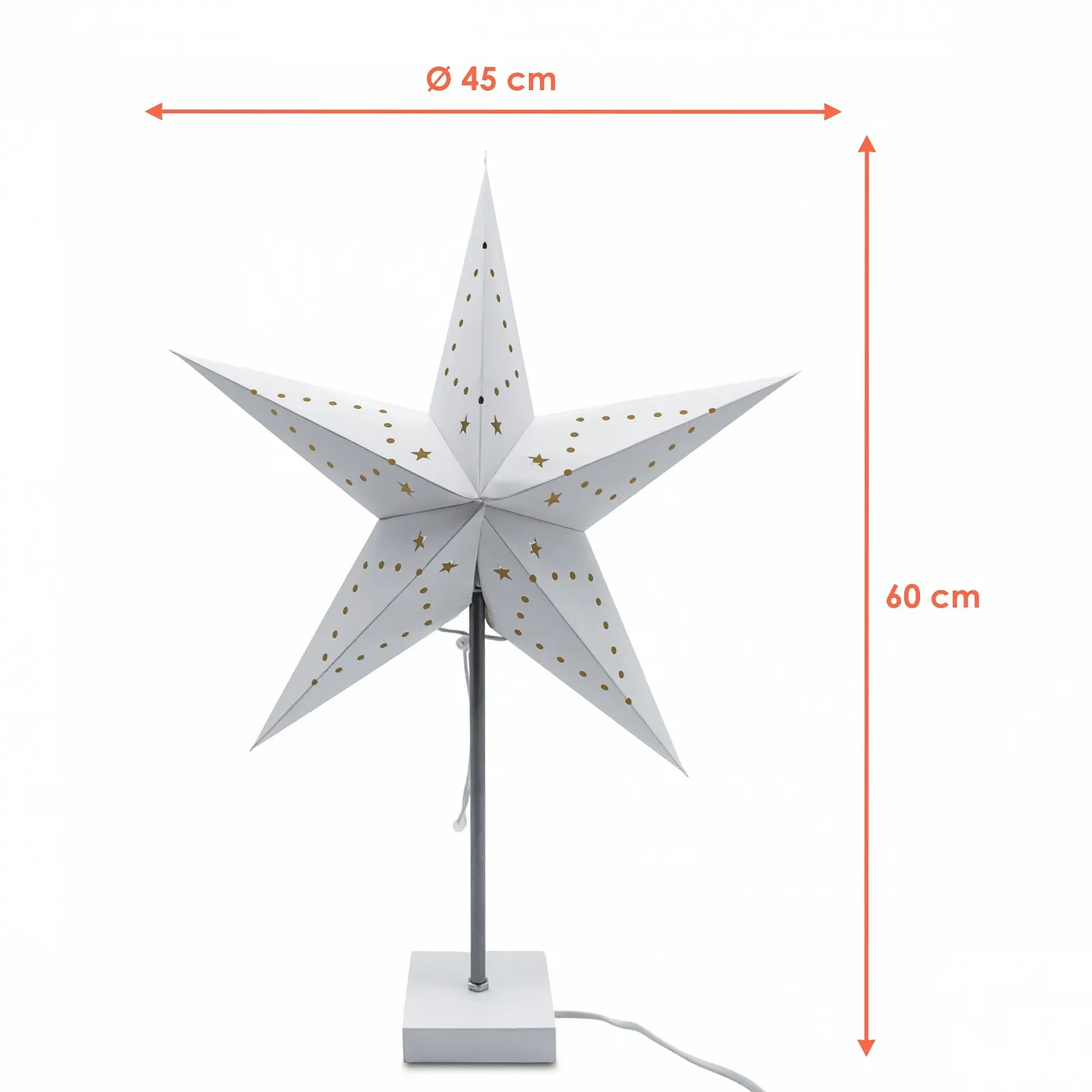 Настільна лампа Paper Star Light Різдвяна зірка 60 x 45 см, фото №2