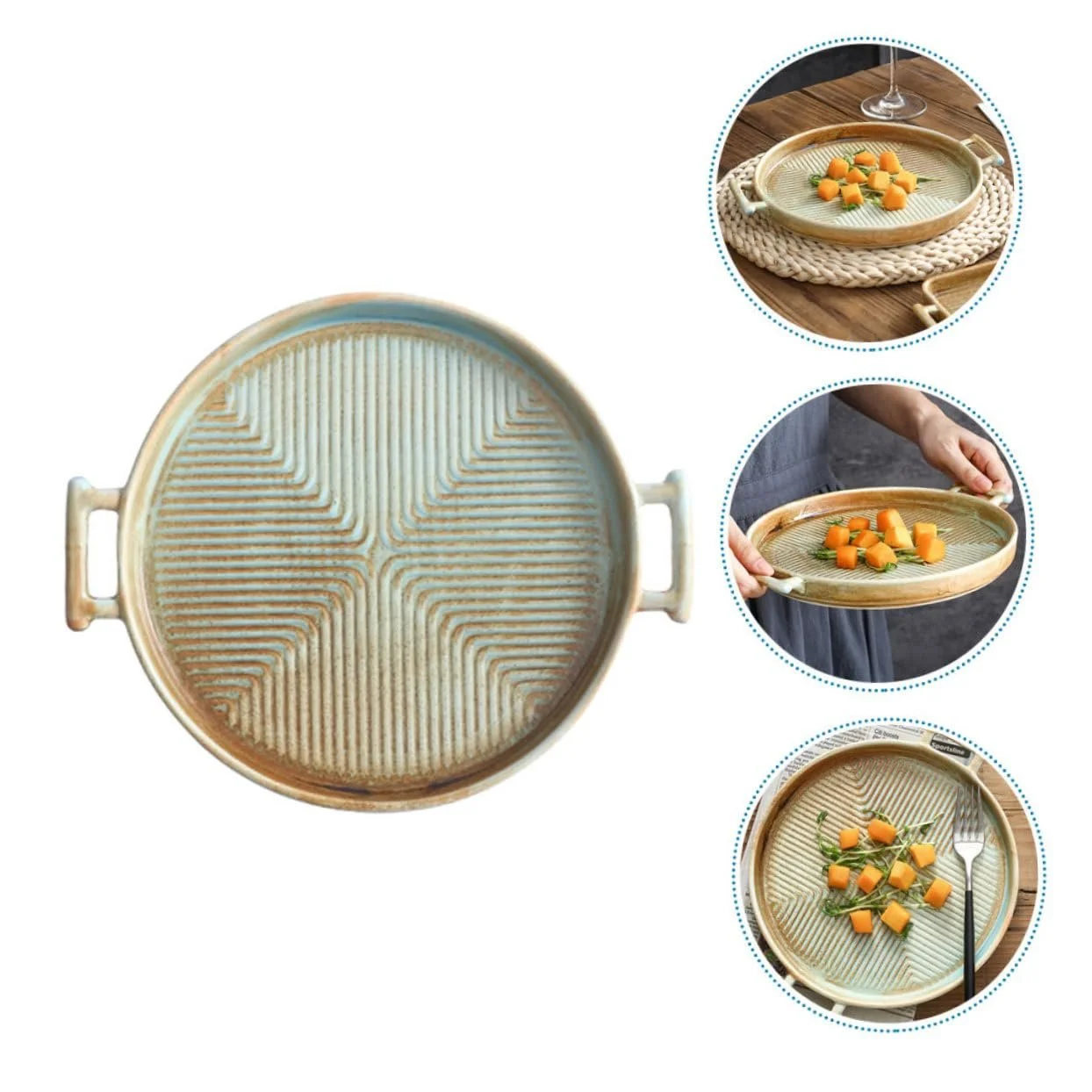 Форма для випікання VALICLUD Керамічна квадратна з подвійними ручками, фото №7 Форма для випікання VALICLUD Керамічна квадратна з подвійними ручками, фото №7