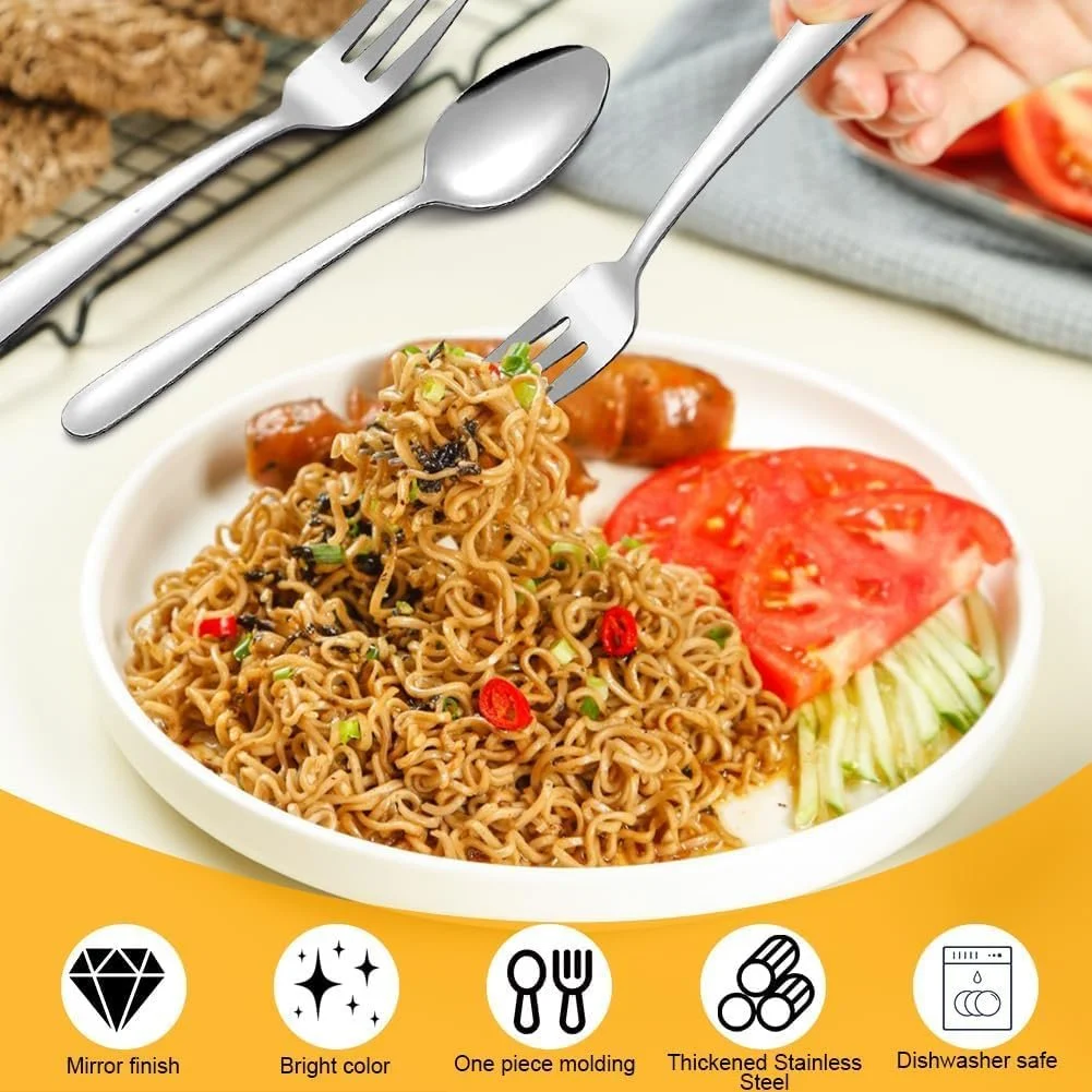 Набір маленьких виделок та чайних ложок Tutamaz, 24 шт. Сріблястий, фото №2 Набір маленьких виделок та чайних ложок Tutamaz, 24 шт. Сріблястий, фото №2