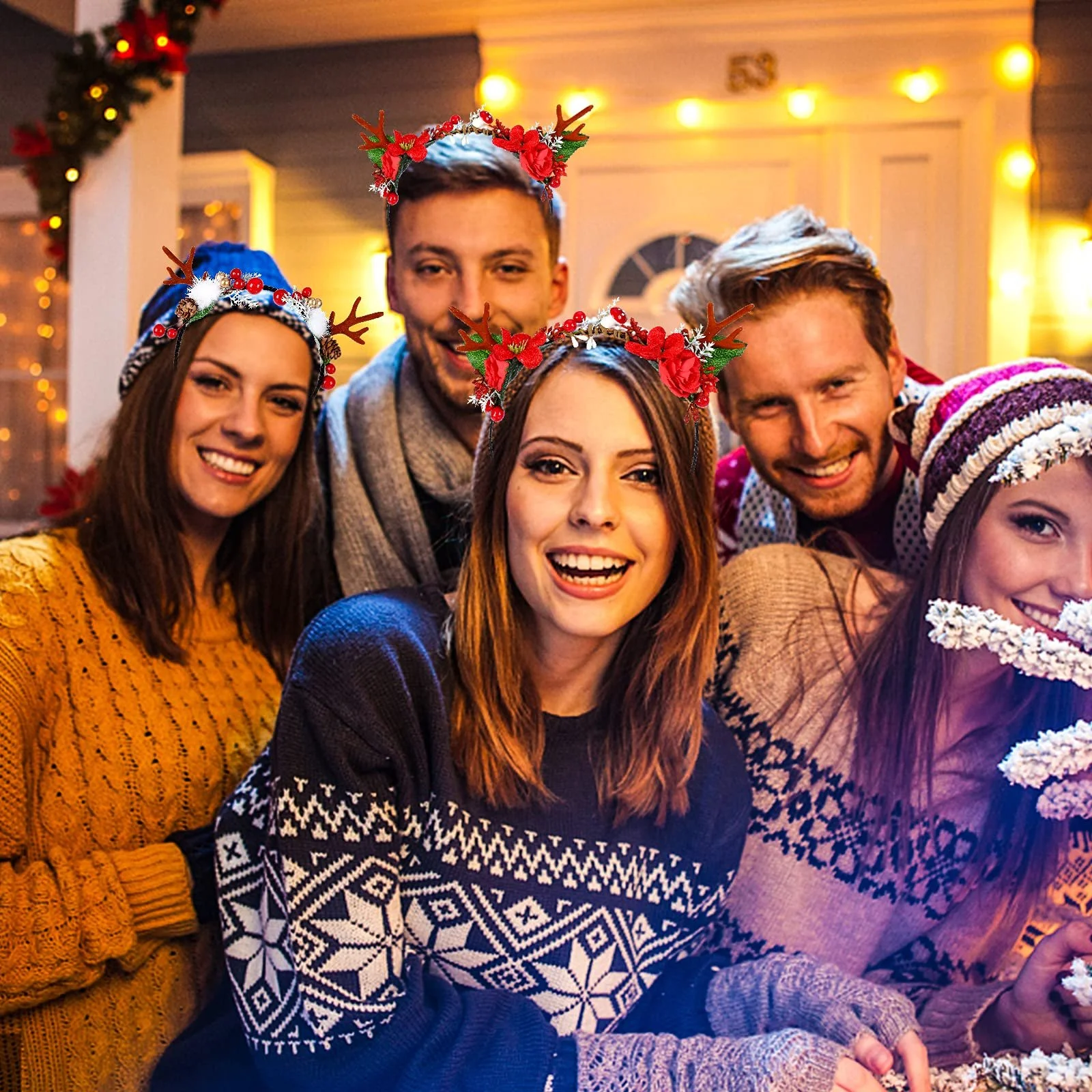 Обруч для волосся Різдвяна квітка, фото №6