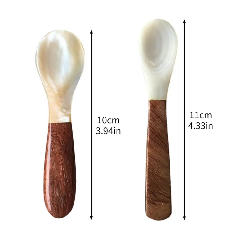 Ложка з перламутру з дерев'яною ручкою, фото №3