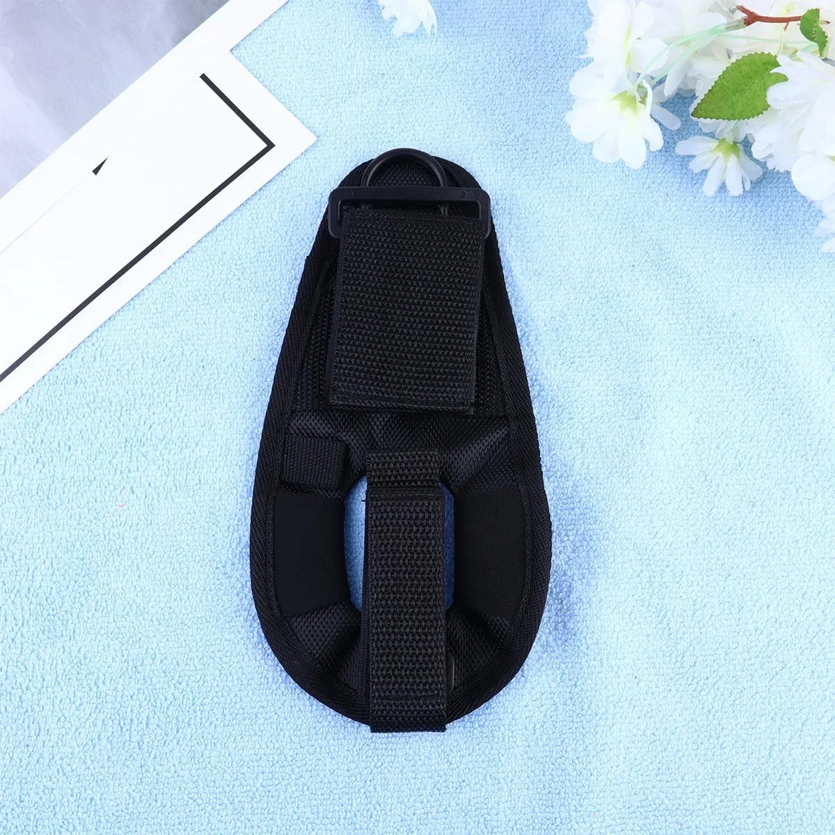 Рукавичка для дайвінгу DOITOOL з регульованим нейлоновим тримачем, ремінець на зап'ястя для підводних ліхтарів 25–33 мм, м'яка, чорна, вільні руки для дайвінгу, нічної риболовлі та ін., фото №7