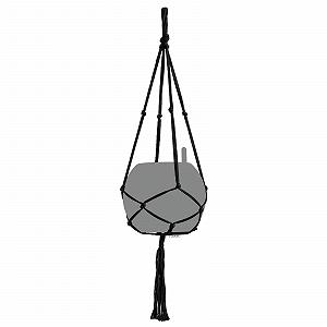 Подвесная корзина Lechuza Macrame 13878 черная - Фото 1