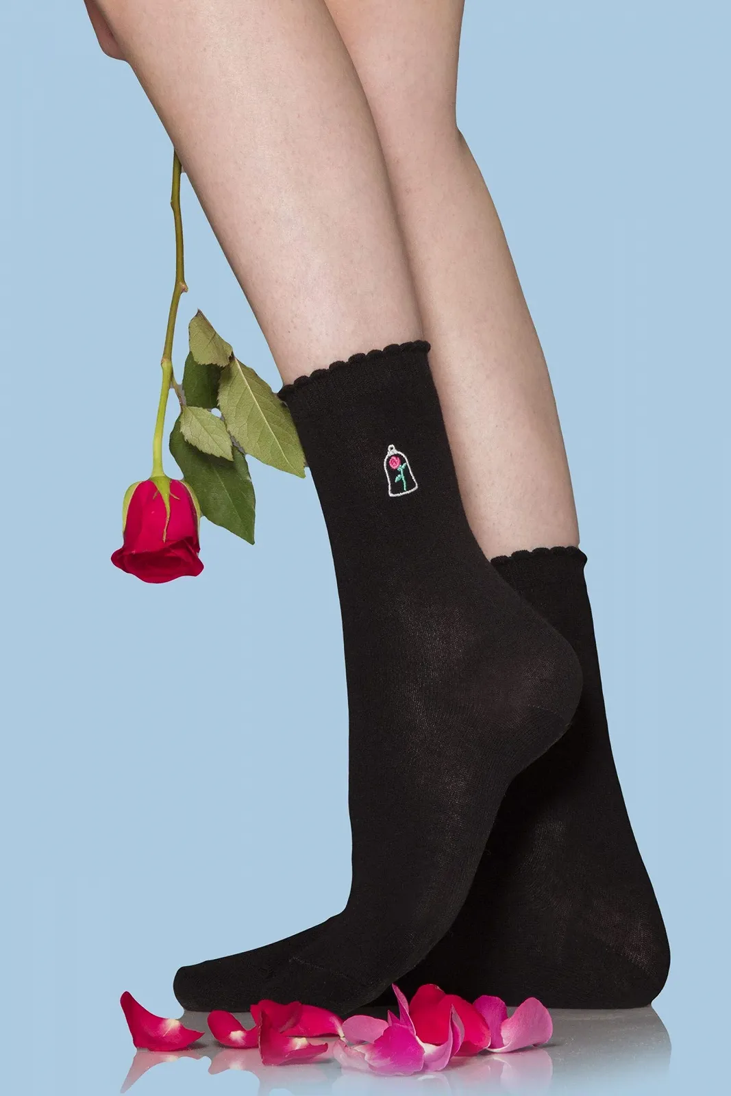 Женские носки SockShop 3 пары Princess с вышивкой, хлопок, фото №6