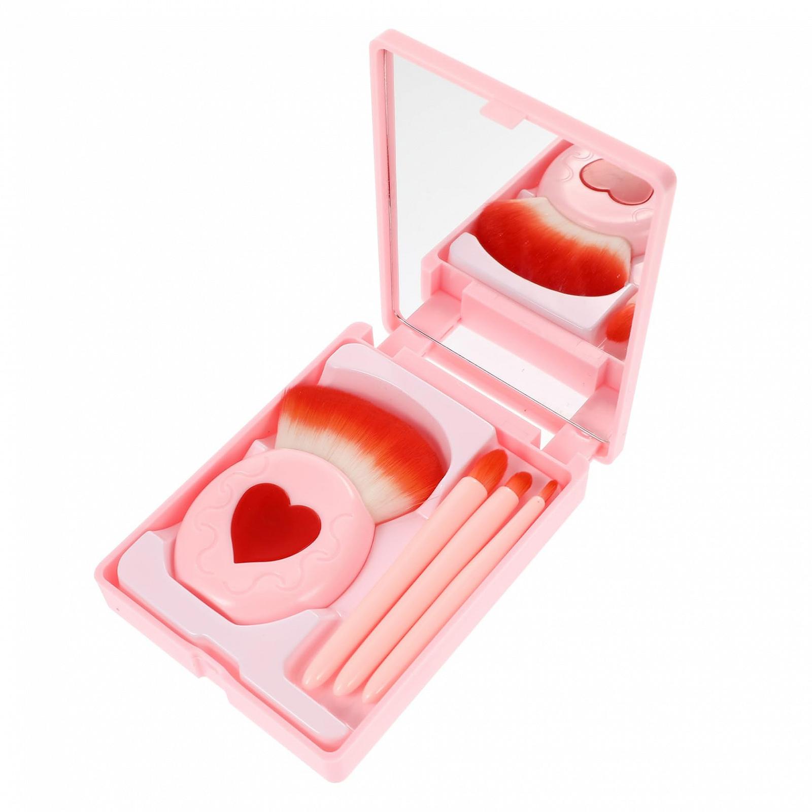 Набір Angoily Makeup Brush Professional Makeup Case 3 коробки для макіяжу рум'яна для щік жінка дзеркальний кейс, фото №1