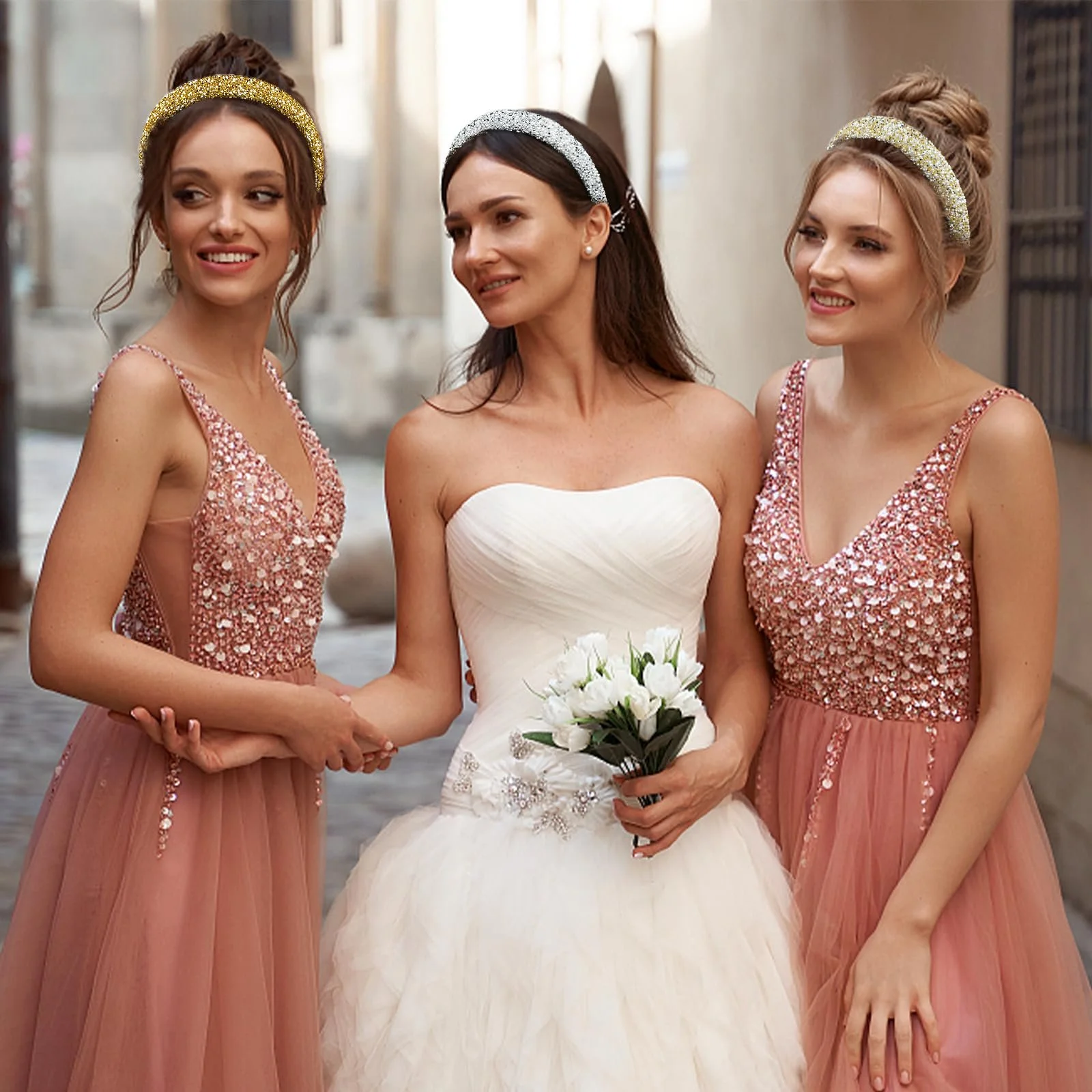 Жіночий обруч Блискучий обруч з Rhinestone Широкий, фото №6