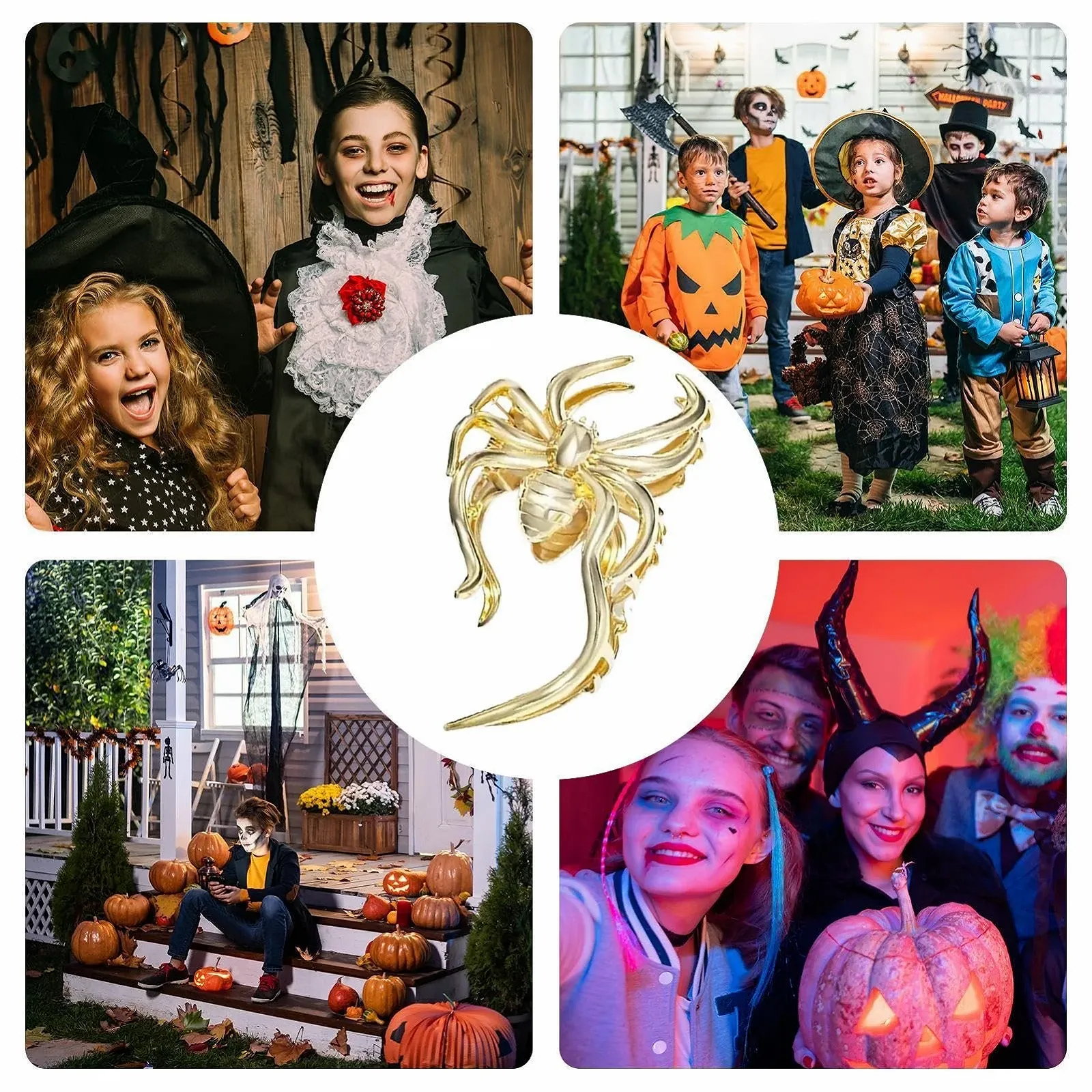 Заколка для волос Паук Металл Хэллоуин, фото №4 Заколка для волос Паук Металл Хэллоуин, фото №4