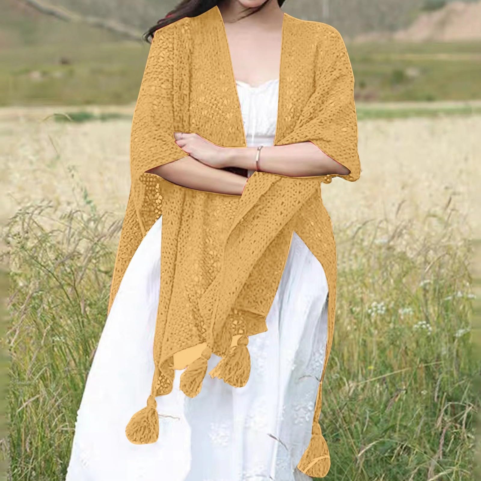 Платок Saingace Зимняя из шерсти Женский XL Черный Зеленый, фото №4