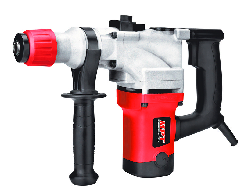 Перфоратор MPT SDS plus 26 мм 850 Вт 800 об/хв 4500 уд/хв 5 Дж 2 режими аксесуари шт кейс MRH2605, фото №1