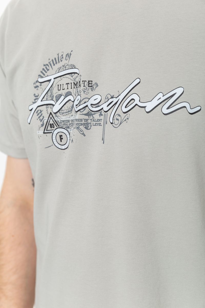 Футболка чоловічий баталь колір сіро-оливкова 208R019, фото №5 Футболка чоловічий баталь колір сіро-оливкова 208R019, фото №5