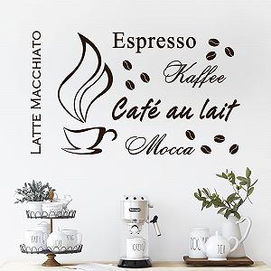 Наклейка на стіну GrazDesign Coffee 51 x 30 см 070 Чорний - Фото 1