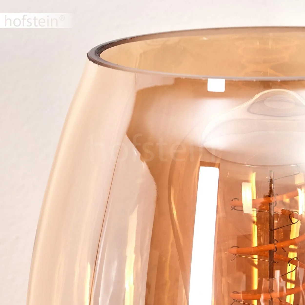 Настільна лампа Koyoto Metal/Glass Modern 15 см E27 Black/Amber, фото №4