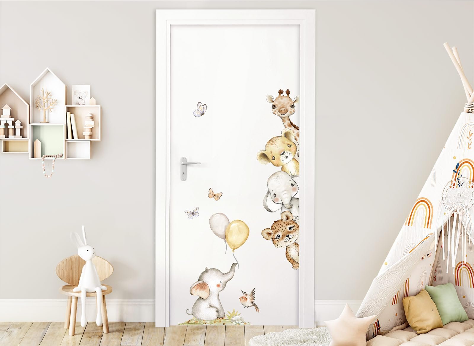Наклейка на дверь Little Deco Safari Animals DL5080 Right, фото №2 Наклейка на дверь Little Deco Safari Animals DL5080 Right, фото №2