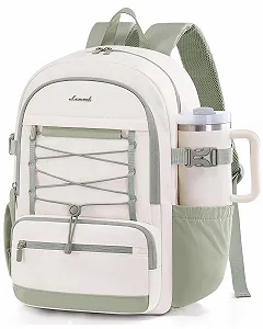 Рюкзак для ноутбука LOVEVOOK Teenager Large Water Bottle Pocket Casual Бежево-зелений - Фото 1