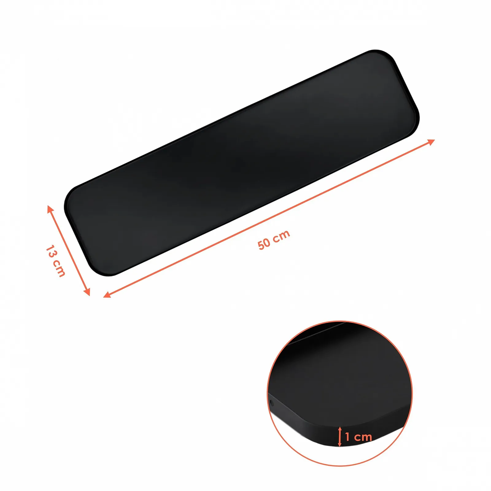 Металевий піднос для свічок Чорний Прямокутний з обідком, фото №2 Металевий піднос для свічок Чорний Прямокутний з обідком, фото №2