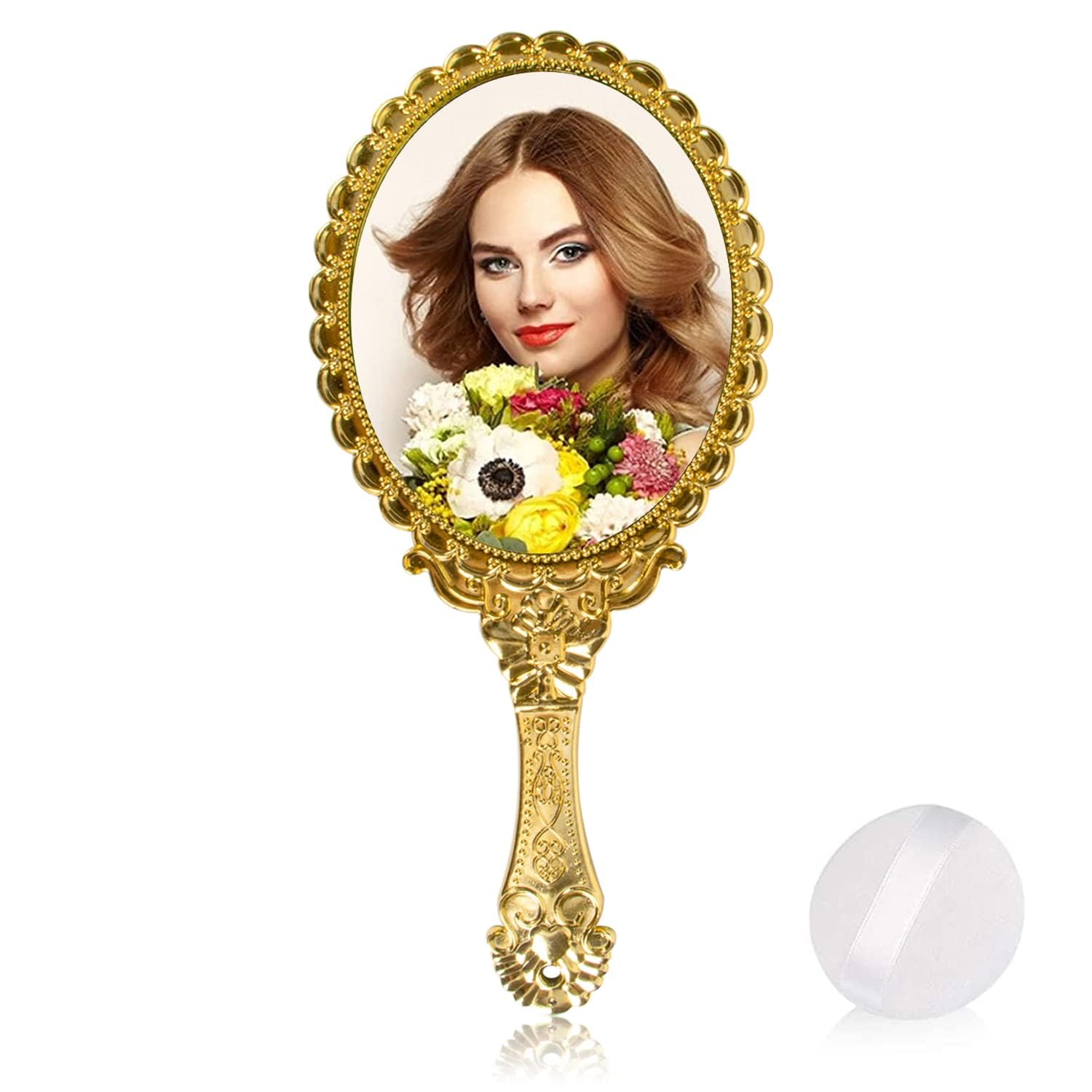 Ручное зеркало YUSONG с ручкой маленькое винтажное, фото №3 Ручное зеркало YUSONG с ручкой маленькое винтажное, фото №3