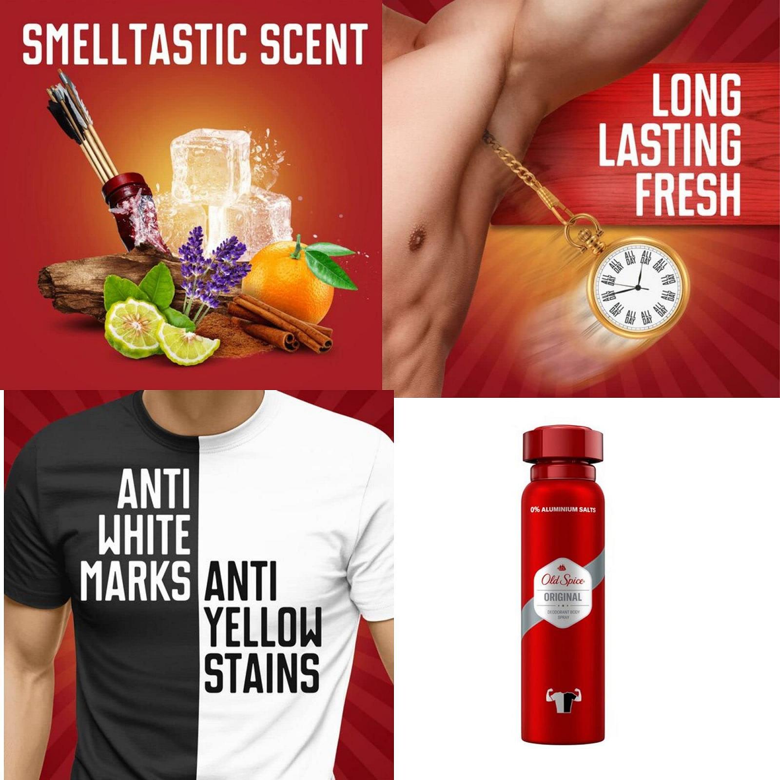 Набор подарочный мужской Old Spice Original Лосьон после бритья 150 мл и Дезодорант-спрей для тела 150 мл, фото №4