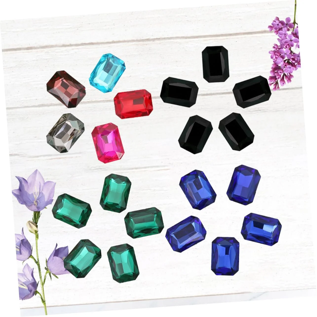 Кришталеві Стрази Healvian Різнокольорові Підвіски-Корівки 100 шт, фото №3