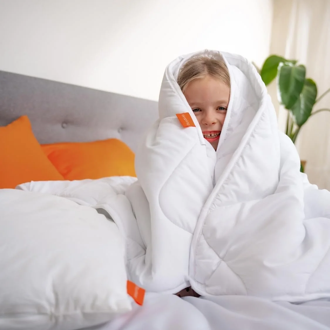 Комплект детского постельного белья sleepling, детская подушка 40 x 60 см + одеяло 100 x 135 см, всесезонное одеяло, микрофибра, Ökotex, белый, фото №4