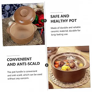 Керамическая кастрюля IMIKEYA термостойкая энергосберегающая без покрытия synthetic.ua - Фото 1