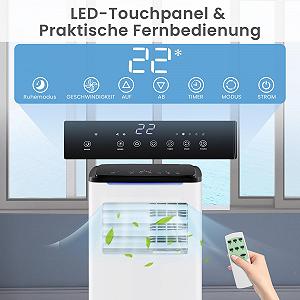 Мобільний кондиціонер 4-в-1 COSTWAY 9000 BTU Таймер 24 год Пульт synthetic.ua - Фото 1