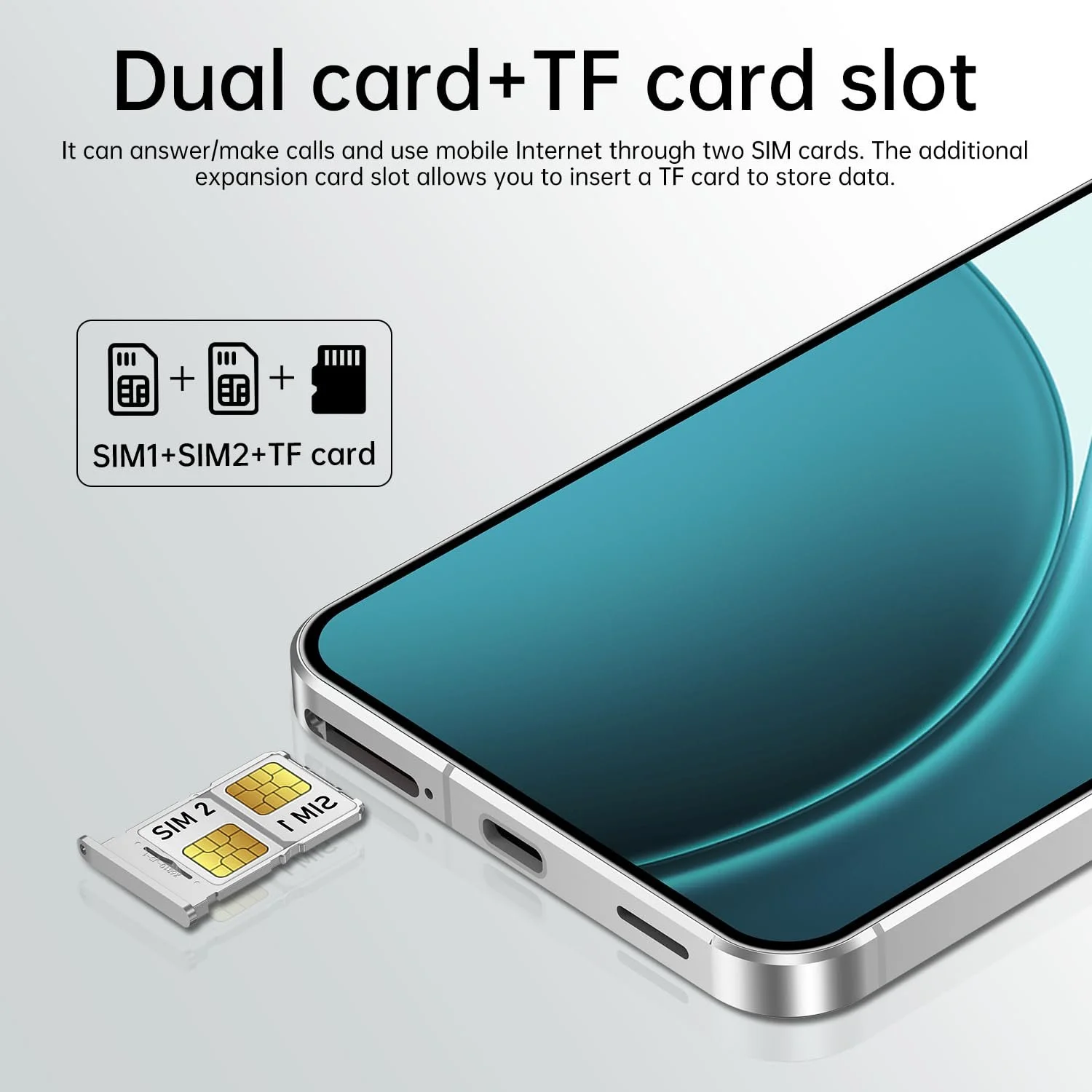 Смартфон Android 4G 6+64 GB 7.3" HD Dual SIM Face ID & OTG, фото №2