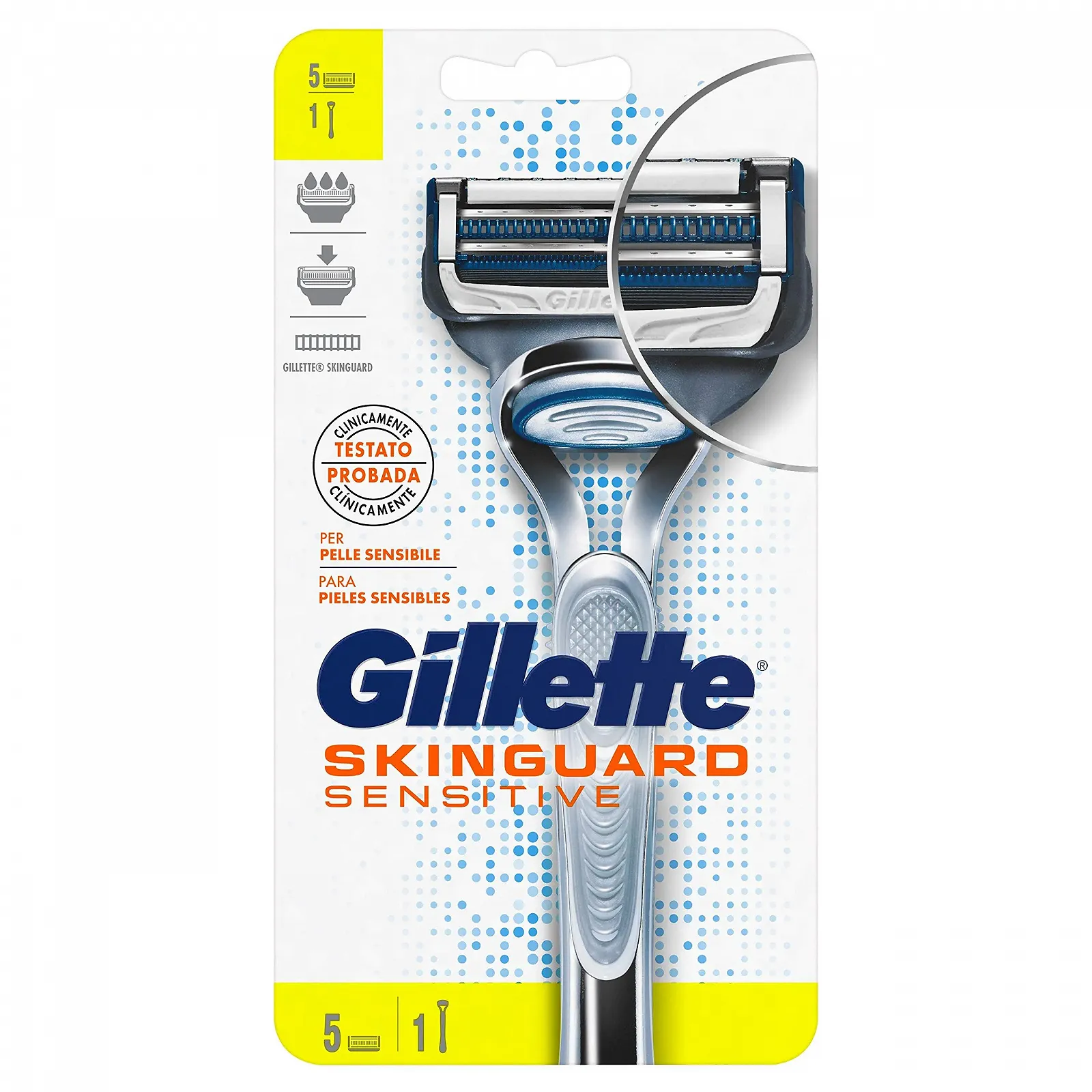 Бритва Gillette SkinGuard Sensitive с 5 сменными картриджами, фото №1