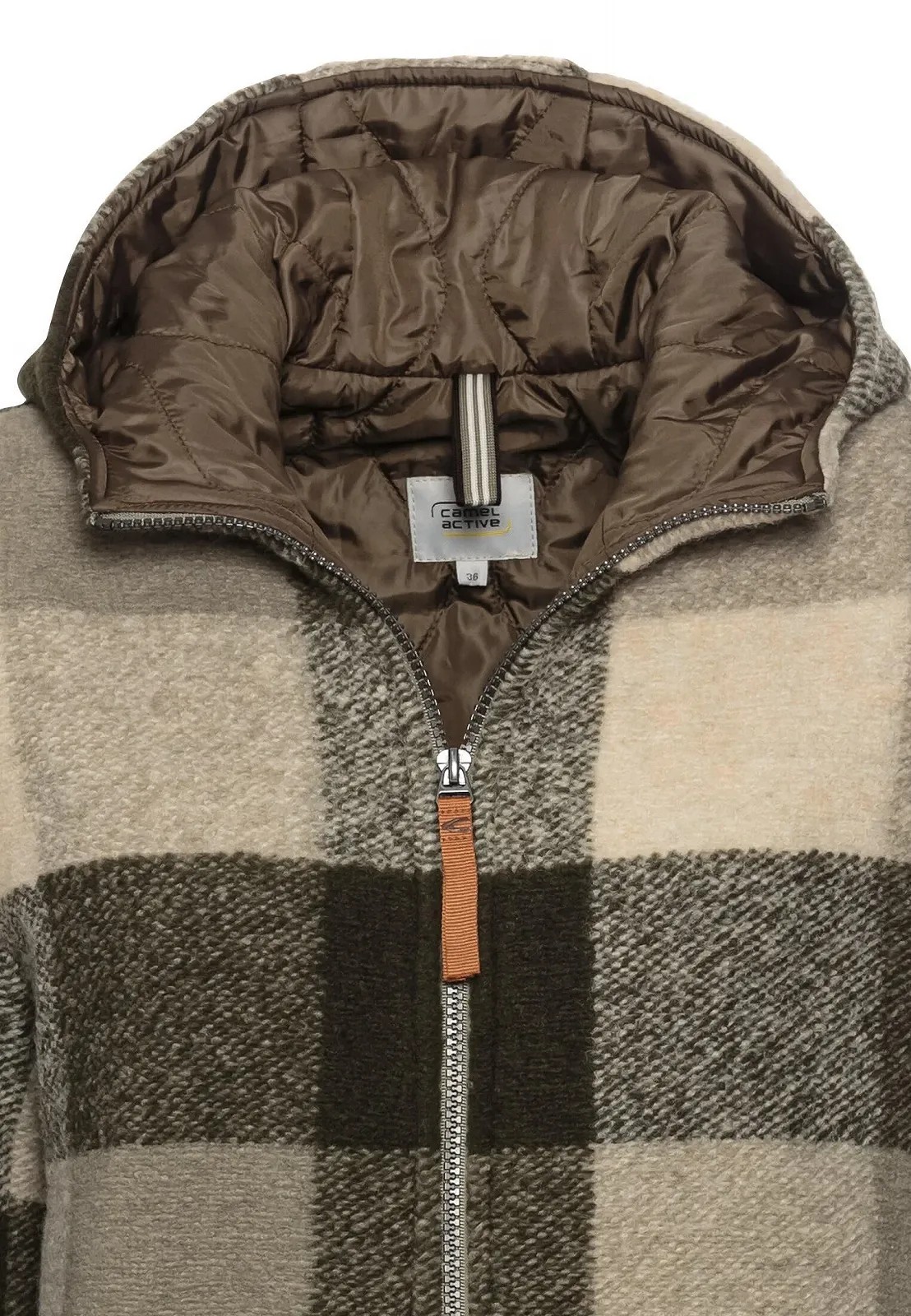 Вовняне пальто з капюшоном camel active Жіноче, фото №8