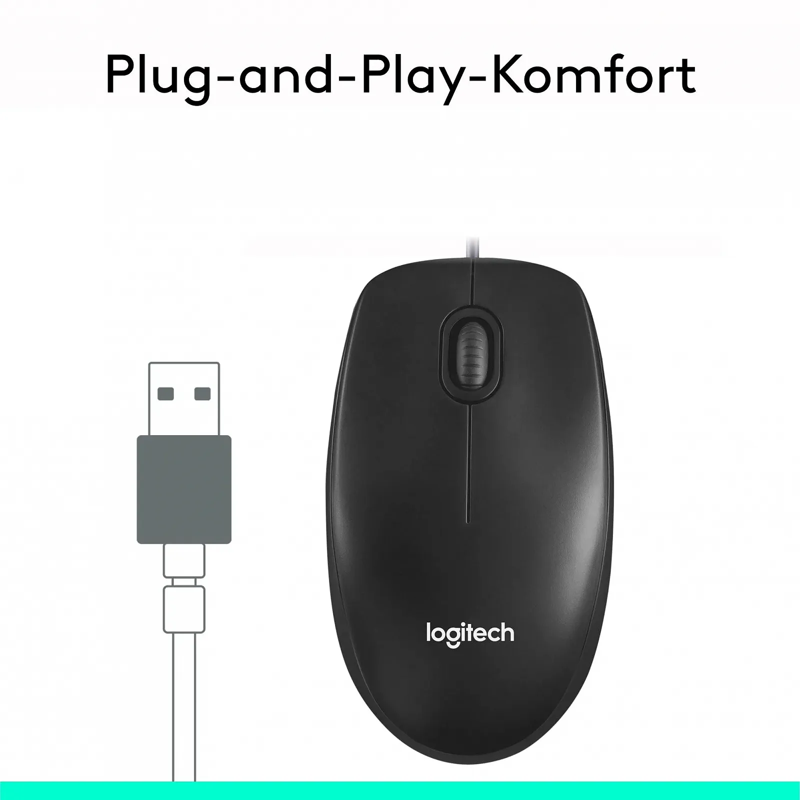 Мышь проводная USB Logitech M100 1000 DPI оптическое отслеживание серая, фото №4