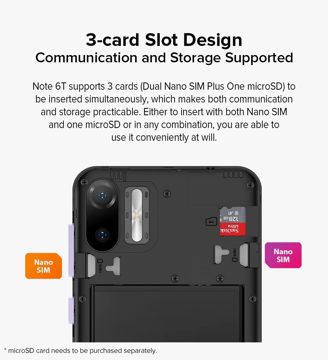 Смартфон Ulefone Note 6T 3GB + 64GB 8.5 мм Dual SIM 4G 6.1 дюйма HD+ 13MP + 5MP, фото №6